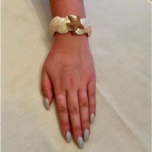 Vintage Mother of Pearl Mosaic Elastic Bracelet